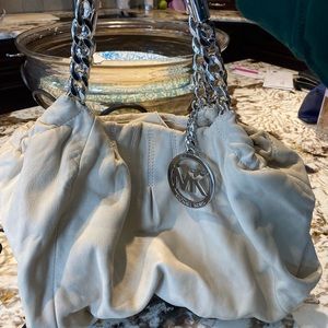 Beige Michael Kors slouch bag